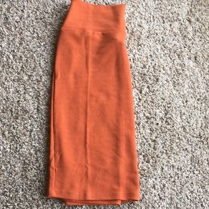 Burnt orange pencil skirt